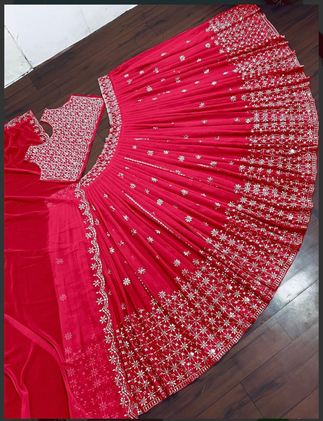 
                  
                    Designer lehenga choli full stitched Red
                  
                