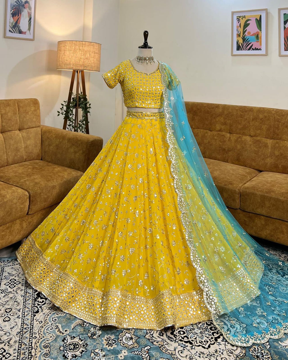 Special function outfit yellow color full stitched